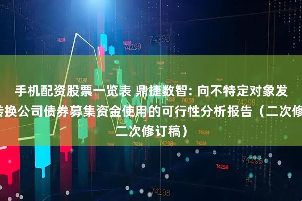 手机配资股票一览表 鼎捷数智: 向不特定对象发行可转换公司债券募集资金使用的可行性分析报告（二次修订稿）