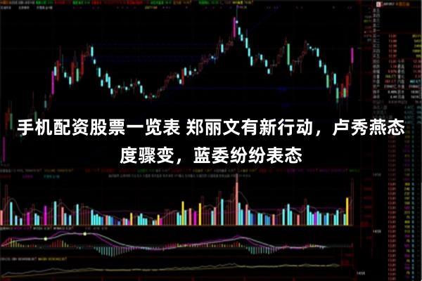 手机配资股票一览表 郑丽文有新行动，卢秀燕态度骤变，蓝委纷纷表态